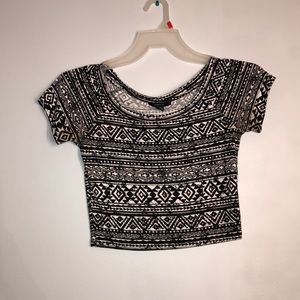 aztec print crop top